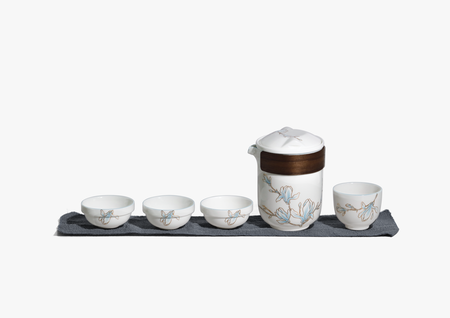 《玉兰花开》旅行茶具